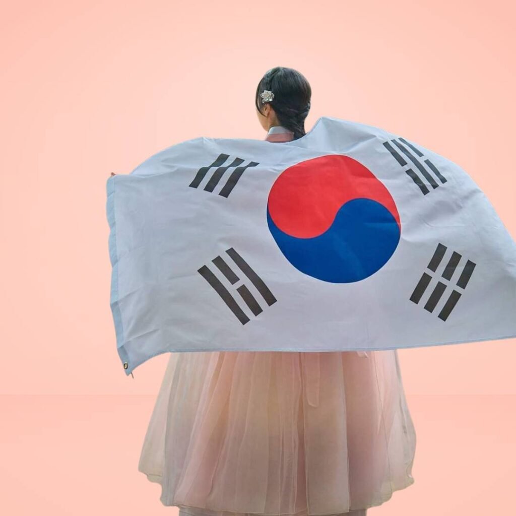 North and South Korea Flag DP