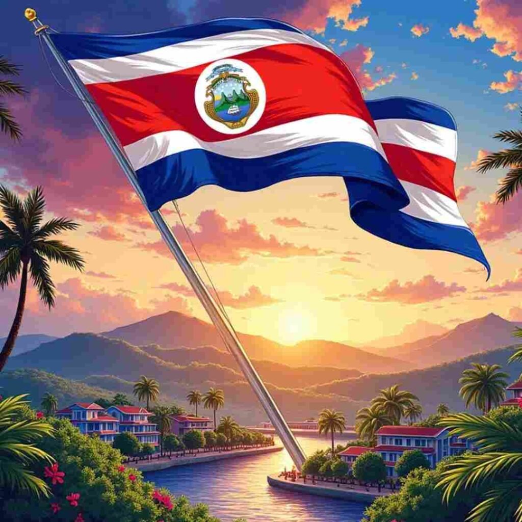 Costa Rica Flag Symbol